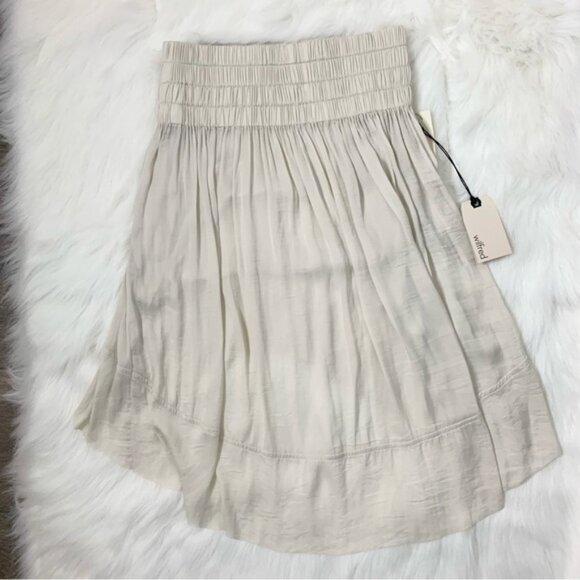 Aritzia Wilfred La Tour Skirt Draped High Lo High rise Waisted Birch Size XS - Picture 14 of 16